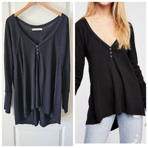 Free People Citrine Waffle Knit top L